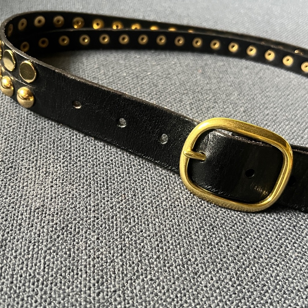 Linea Pelle Double Grommet Leather Belt - Picture 5 of 6